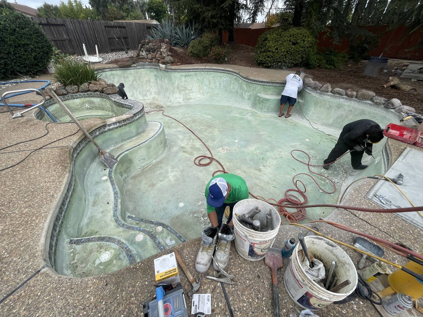 Pool remodeling transformation in Roseville Sacramento area
